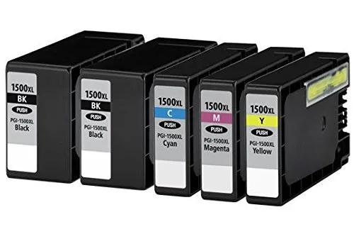 חבילת חסכון שני שחורים ושלושה צבעים תואמים Canon PGI1500XL
