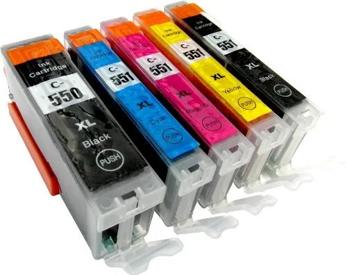 מארז 5 ראשי דיו תואמים Canon CLI551XL