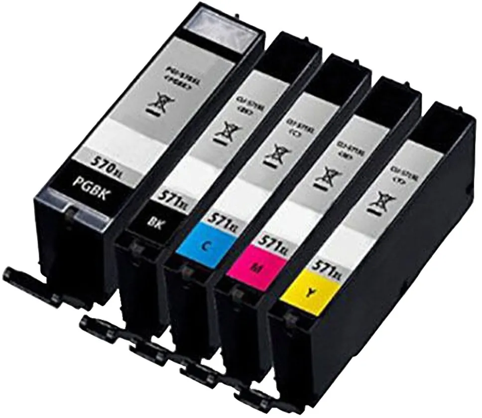 סט 5 ראשי דיו תואמים Canon PGI570XL- CLI571XL