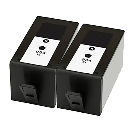 זוג ראשי דיו תואמים שחורים HP 934XL