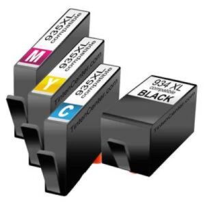 סט 4 ראשי דיו תואמים HP 935XL 934XL