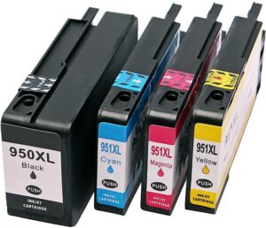 סט 4 ראשי דיו תואמים HP 950XL-951XL