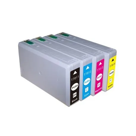 סט 4 ראשי דיו תואמים Epson T7021/2/3/4 XL