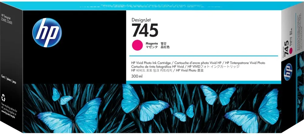 ראש דיו אדום מקורי HP 745 F9K01A
