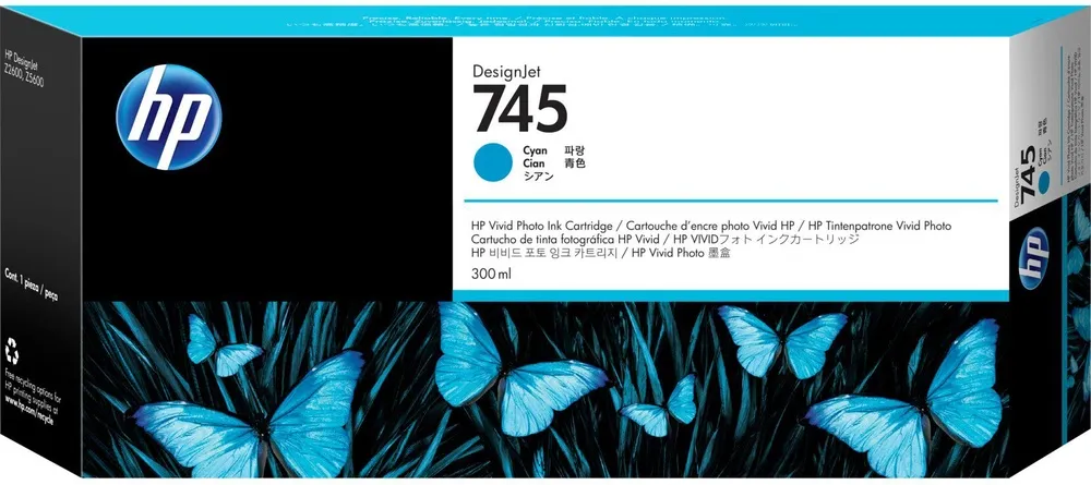 ראש דיו כחול מקורי HP 745 F9K03A