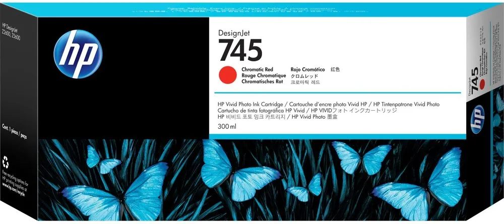 ראש דיו אדום כרום מקורי HP 745 F9K06A