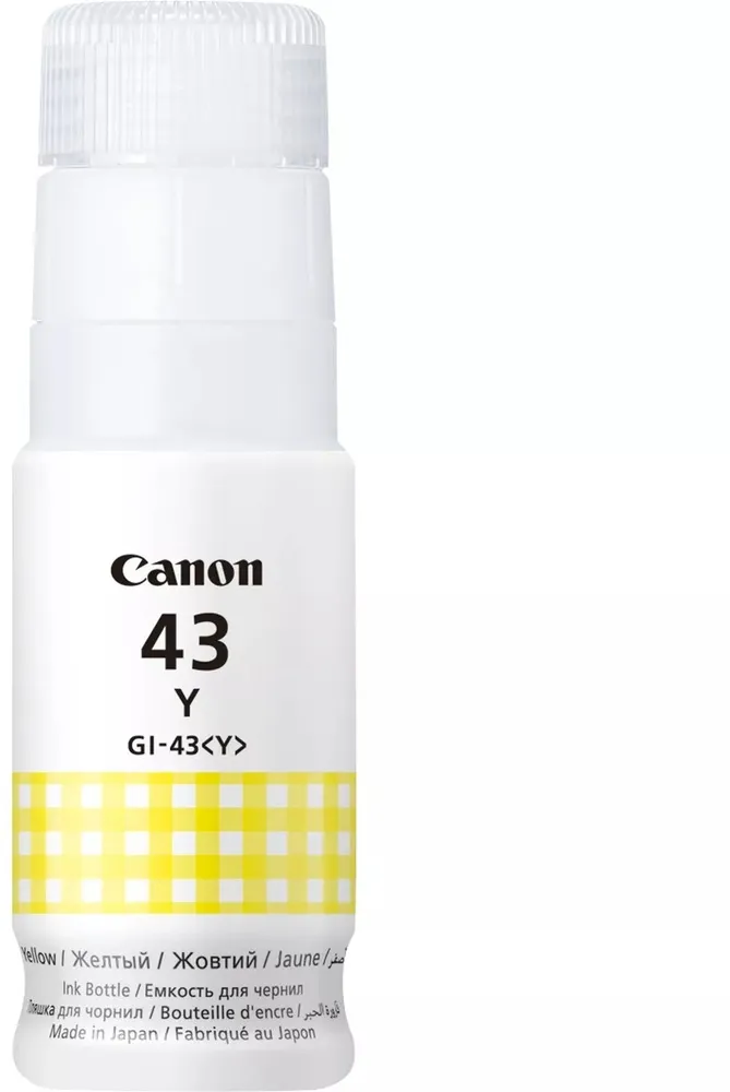 מיכל דיו צהוב מקורי Canon GI-43 Y