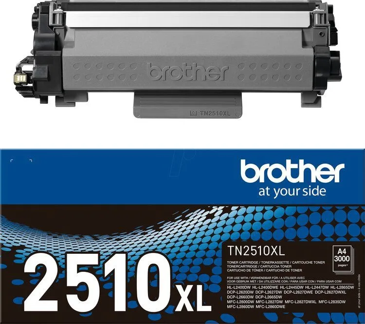 טונר שחור מקורי Brother TN2510XL