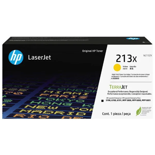 טונר צהוב מקורי HP 213X W2132X
