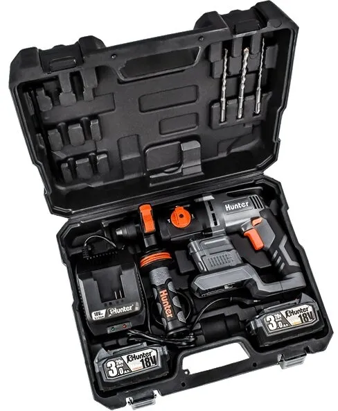 פטישון נטען 18 מ"מ Hunter 100112-002 18V – עם שתי סוללות 2x3Ah
