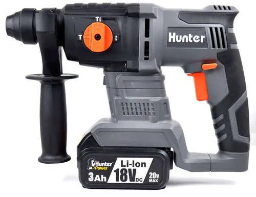 פטישון נטען 18 מ"מ Hunter 100114-004 18V – עם סוללה 5Ah ומטען 6.5A