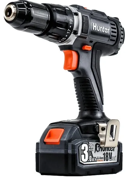מברגה רוטטת/קודחת Hunter 100311-010 18V – עם סוללה 3Ah