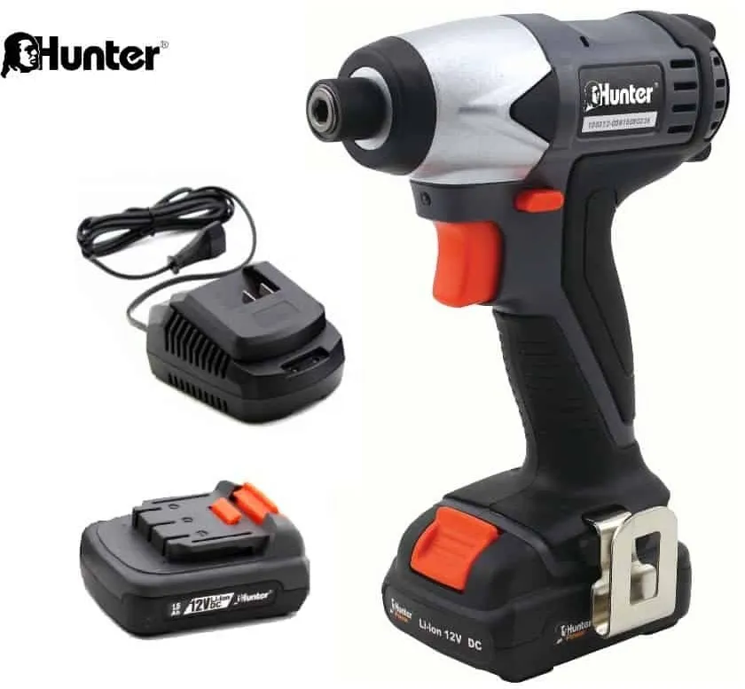 מברגת אימפקט נטענת Hunter 100312-006 12V – עם סוללה 1.5Ah