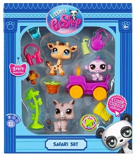 פט שופ סט חיות ספארי עם 3 חיות My littlest pet shop