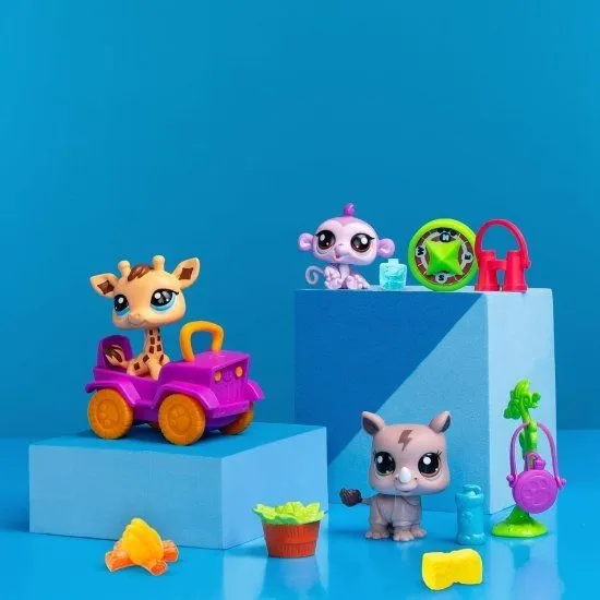 פט שופ סט חיות ספארי עם 3 חיות My littlest pet shop