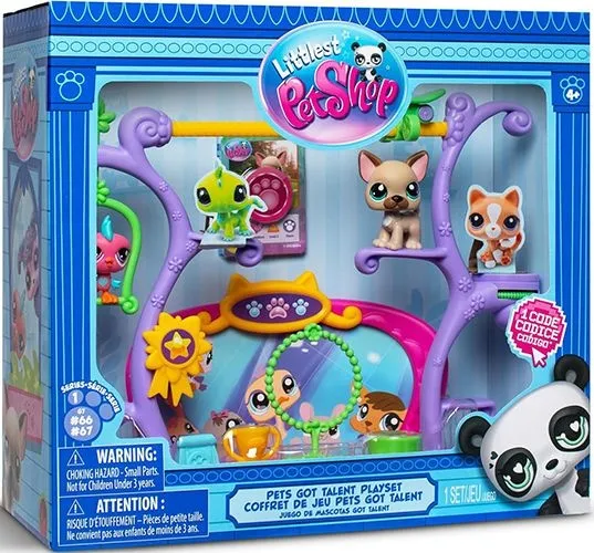 פט שופ סט מופע כשרונות עם 2 חיות מחמד My littlest pet shop