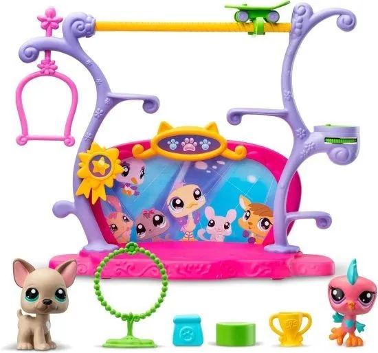 פט שופ סט מופע כשרונות עם 2 חיות מחמד My littlest pet shop
