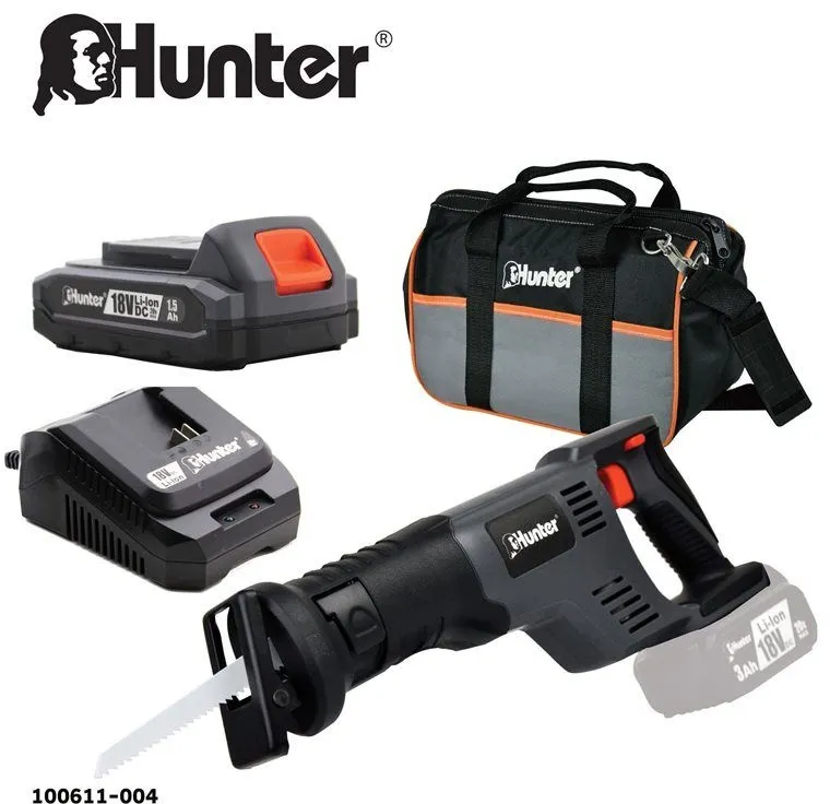מסור חרב נטען Hunter 100611-004 18V – עם סוללה 1.5Ah