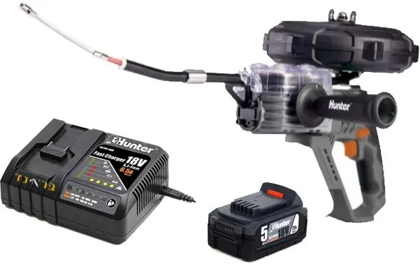מכשיר סטלבנד נטען 30 מטר Hunter 101814-002 18V – עם סוללה 5Ah ומטען 6.5A