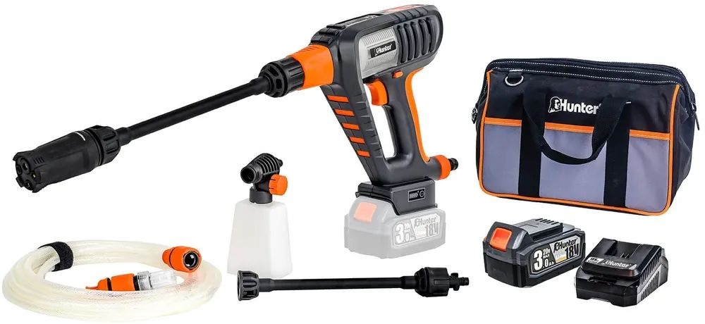 אקדח שטיפה בלחץ נטען Hunter 102303-003 18V – עם סוללה 2.5Ah