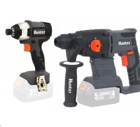 סט אימפקט+פטישון Hunter 102700-028 – עם שתי סוללות 5Ah