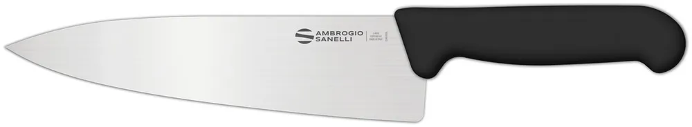 סכין שף באורך 22 ס"מ Ambrogio Sanelli SUPRA בצבע שחור