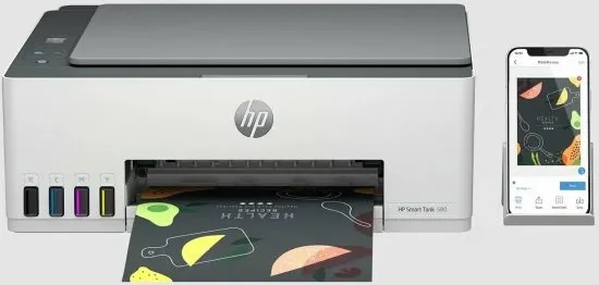 מדפסת חסכונית ‏הזרקת דיו ‏משולבת HP Smart Tank 580 1F3Y2A