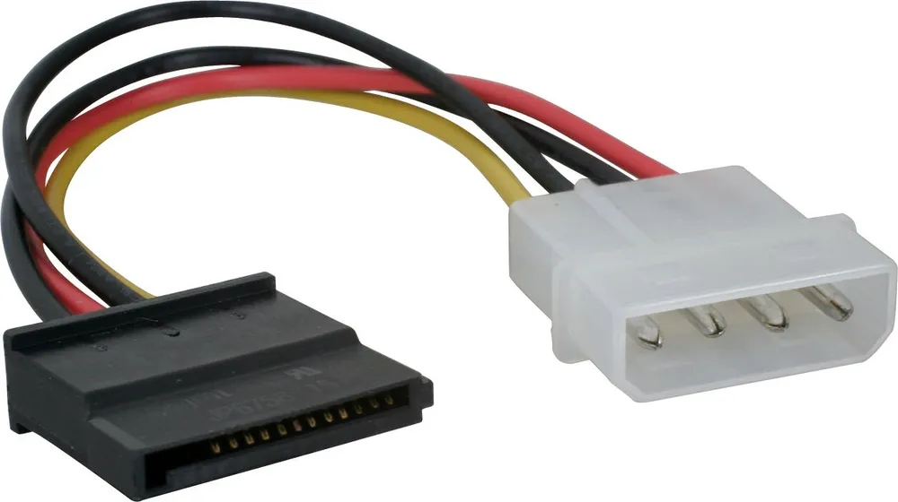 כבל מתאם חשמל מחיבור MOLEX לחיבור SATA