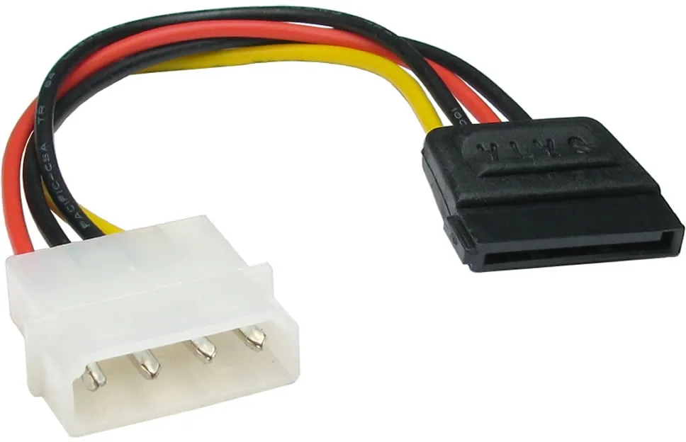 כבל מתאם חשמל מחיבור MOLEX לחיבור SATA