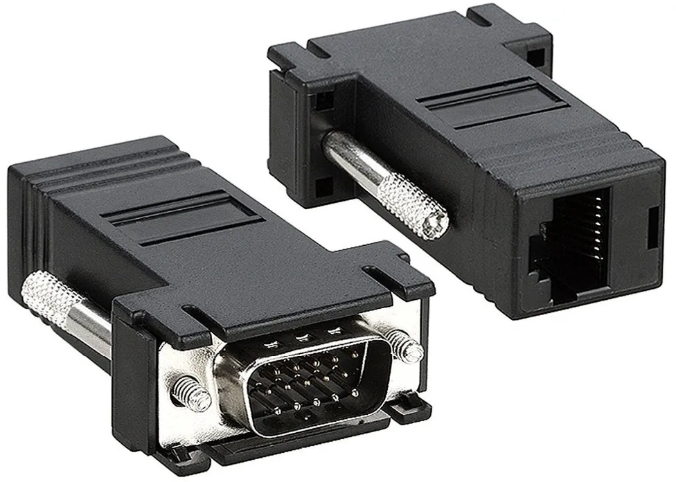 משדר עם מקלט פסיבי ל- VGA על RJ45