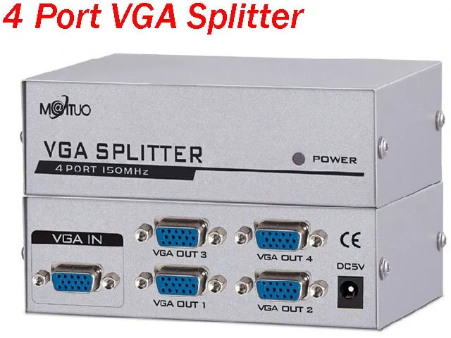 מפצל VGA ל- 4 מסכים 150MHz