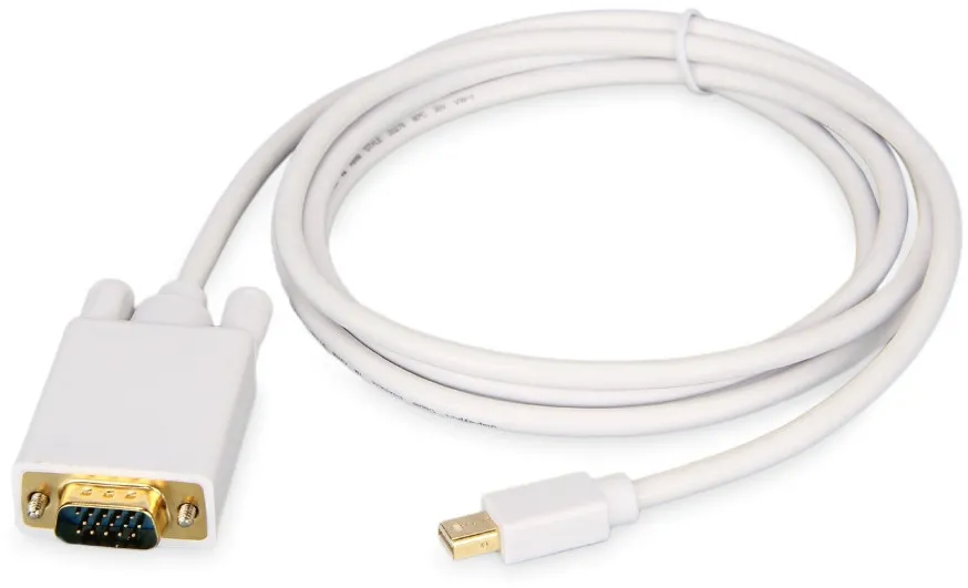 כבל מתאם מוזהב Mini DisplayPort ל- VGA זכר באורך 1.8 מטר