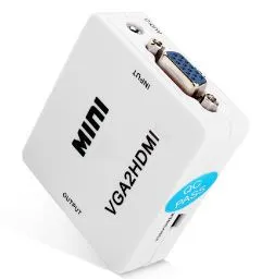ממיר מ-VGA ל-HDMI כולל כבל AUX להעברת קול