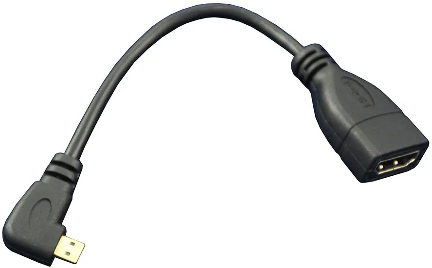מתאם HDMI נקבה ל- Micro HDMI זכר זוויתי