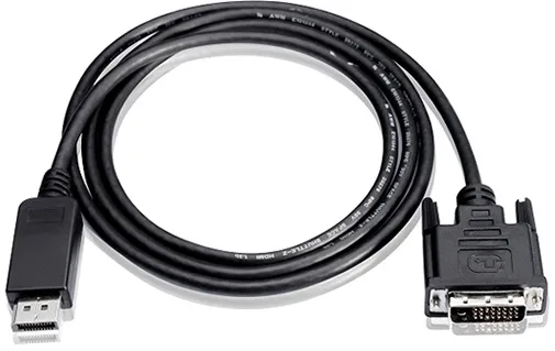כבל DVI זכר ל- DisplayPort זכר מוזהב 3 מטר