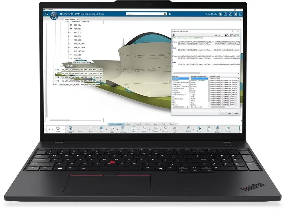 מחשב נייד עם מסך מגע Lenovo ThinkPad P16s Gen 4 21QR003BIV