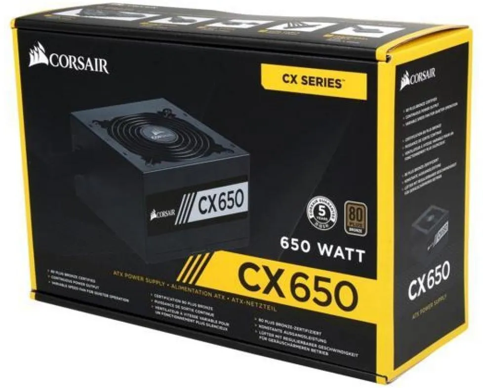 ספק כוח Corsair CX650M 80+ BRONZE Modular 650W