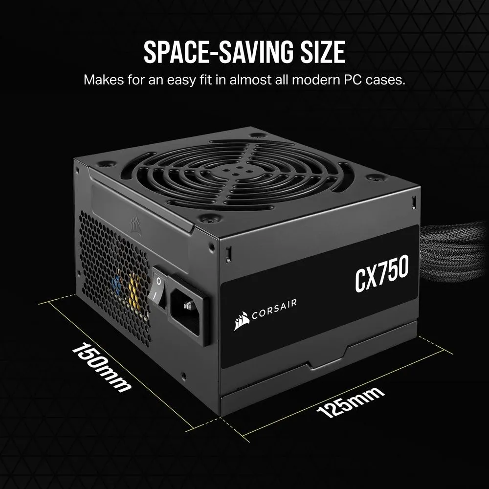 ספק כוח Corsair CX750 Non modular 750W 80 Plus Bronze