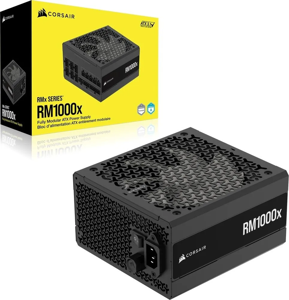 ספק כוח Corsair RM1000X Fully Modular 1000W Cybenetics Gold