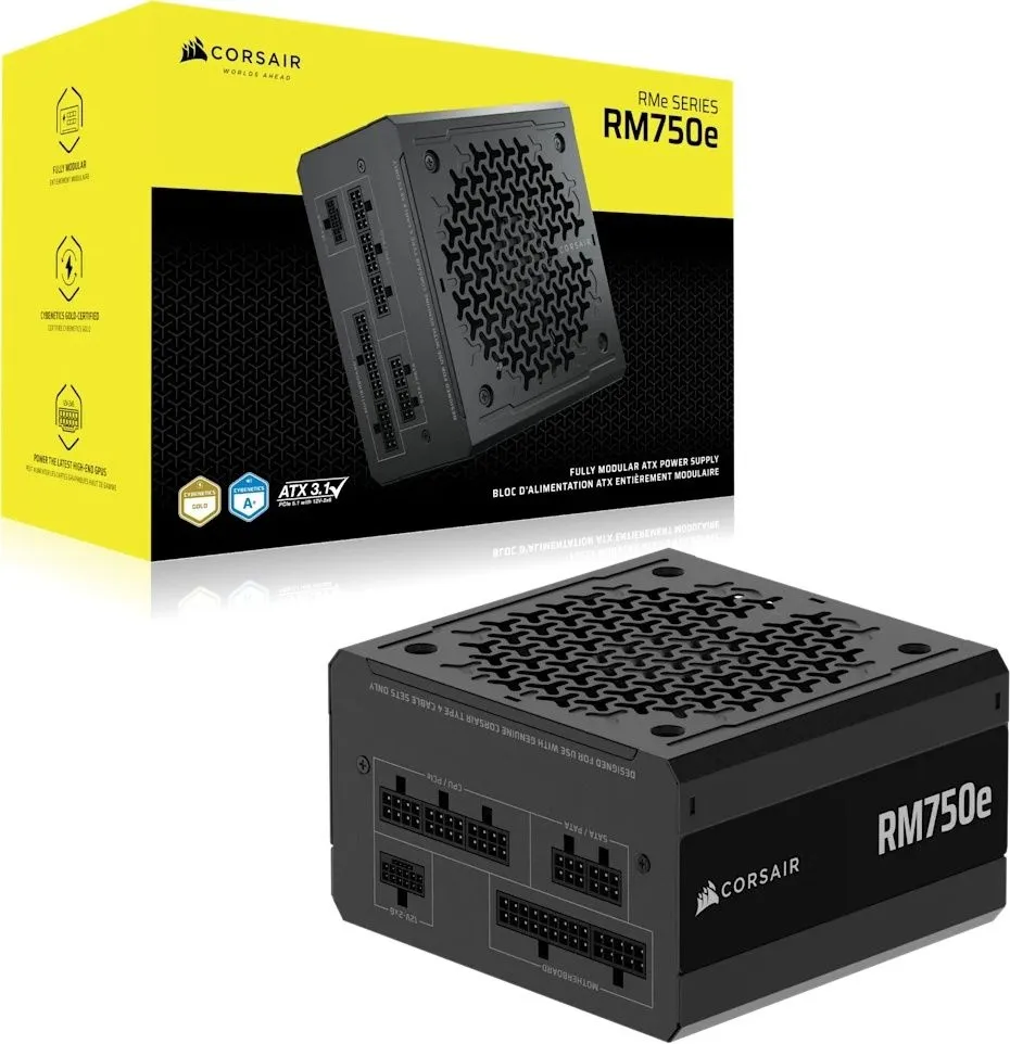 ספק כוח Corsair RM750e Fully Modular 750W 80 Plus Gold