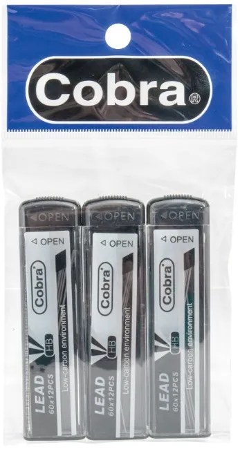 סט שלוש עופרות חודים לעפרון מכאני 0.7 מ"מ – מבית Cobra