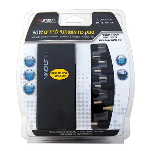 שנאי אוניברסלי/ספק כח 90W למחשבים ומסכים