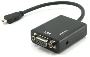 ממיר Micro HDMI ל- VGA כולל קול
