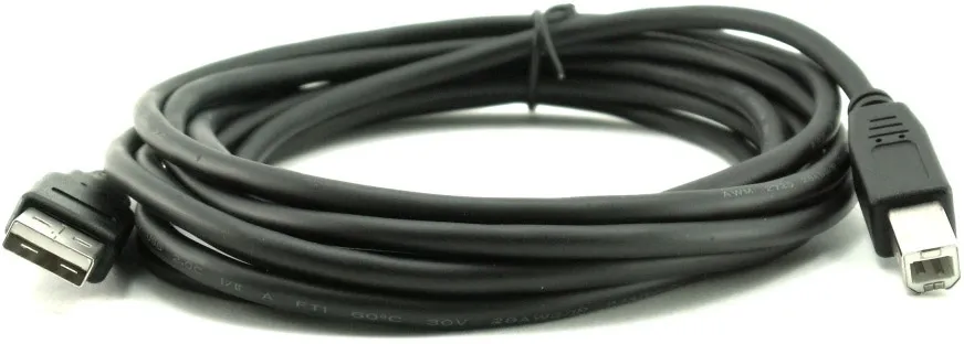 כבל USB 2.0 זכר ל- B זכר 1.8M