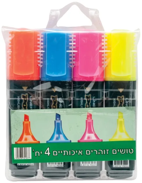 סט 4 מרקרים צבעוניים – מבית Line Plus