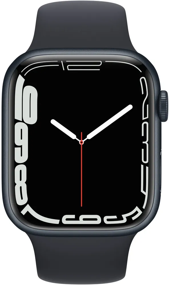 שעון חכם אפל Apple Watch Series 7 GPS + Cellular 45mm בצבע Midnight Aluminium Case עם Midnight Sport Band – יבואן רשמי