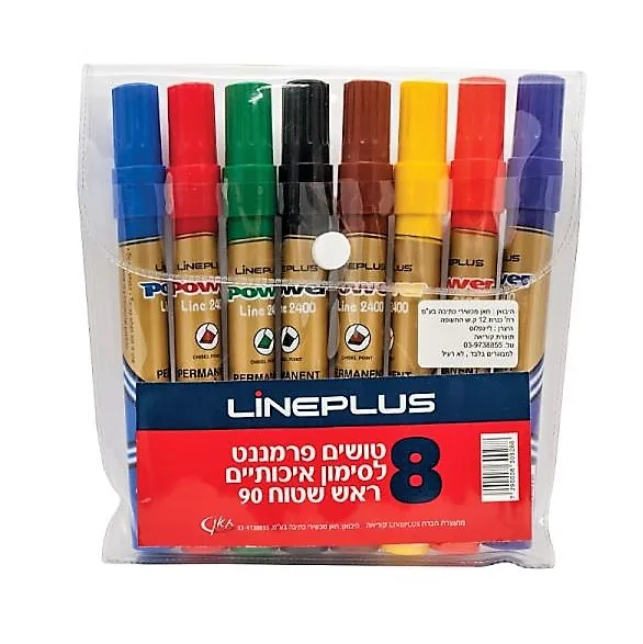 סט 8 צבעים טוש פרמננט ראש עגול 70 – מבית Line Plus