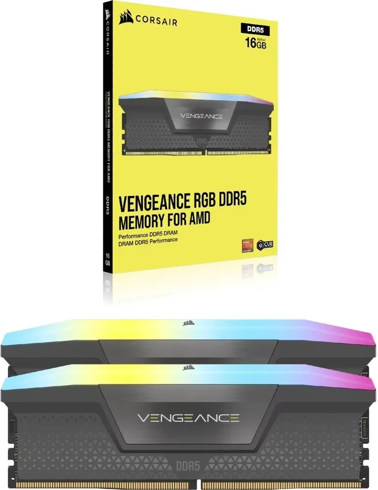 זיכרון למחשב נייח Corsair Vengeance RGB 2CH326030BZK 2×16 DDR5 6000MHz