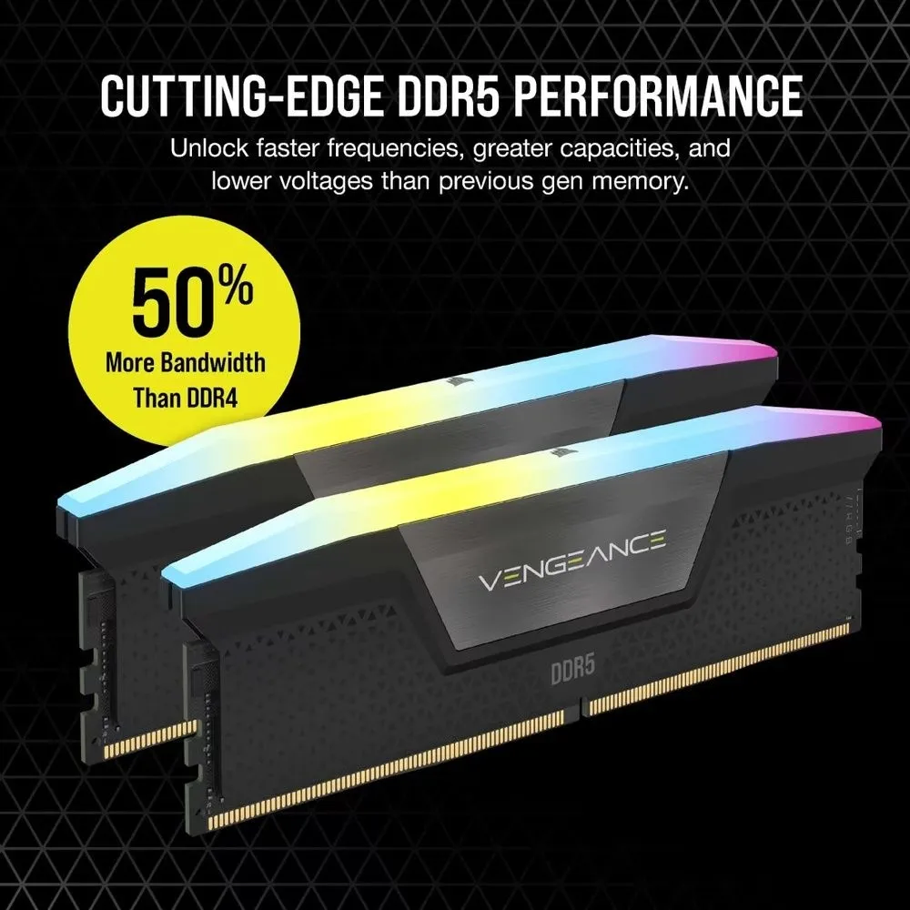 זיכרון למחשב נייח Corsair Vengeance RGB 2CH516603620 DDR5 6000MHz