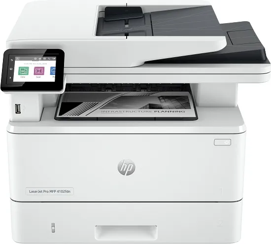 מדפסת לייזר שחור לבן HP LaserJet Pro MFP 4102fdn 2Z623F